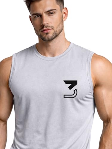 Image of 3Colours RGB Fitness Designer Gym Stringer Vest, Gym Vest, Racer Y Back, Sports Tank Tops, Sando for Men C Cut-3 Logo
