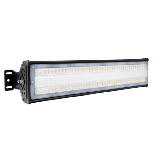 LUXULA LED Hallenleuchte High-Bay Hallenstrahler mit Marken-LEDs - 50W 6000lm - 5000K Neutralweiß Tageslicht - IP65 IK08 - linear - Industrielampe Werkstatt Lager Deckenleuchte Feuchtraumleuchte