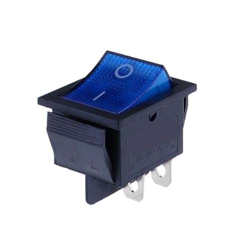 Interrupteur à bascule à verrouillage KCD4 bleu voyant lumineux 20A 125V CA pour bouton