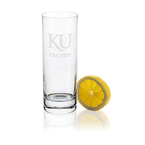 M. LA HART University of Kansas Iced Beverage Glasses - Set of 4
