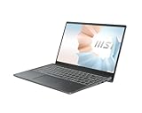 GeForce MX450, 2 GB GDDR5 MSI Modern 14 B11SBU-692XES - Ordenador portátil de 14\" FHD (1920 x 1080), IPS-Level 60 Hz, GeForce MX450, 2 GB GDDR5, 1 TB, Free Dos - Carbon Gray