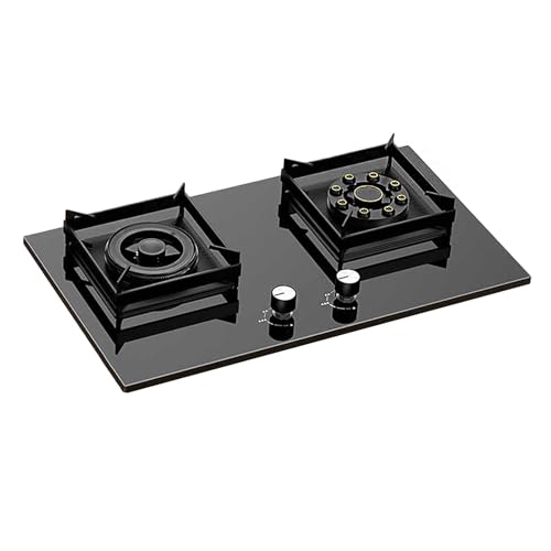 Cocina De Gas De 5,2 KW De Alto Rendimiento Y Bajo Consumo, Con Dos Quemadores, De Encimera O Empotrada, For Restaurantes Familiares Y Puestos De Comida.(LPG)