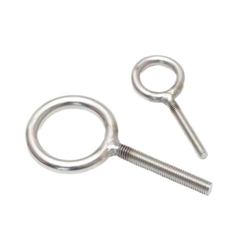 Pernos de ojo M8 en acero inoxidable de 90mm con anillo cerrado para elevación industrial 3