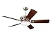 Emerson Ceiling Fans CF965BS Portland Eco Ceiling Fan with Light, Wall Control and 54-inch Blades, Brushed Steel Finish