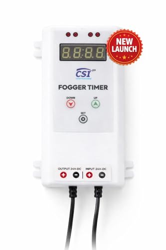Image of CSI INTERNATIONAL Digital Cyclic Timer for Fogger, Hydroponics, Auto Cut Off Irrigation Pump, Mist Cooling, Water Motor, Up to 1Hp /15A, ON /Off in Seconds /Minutes for Agriculture & Industrial Use