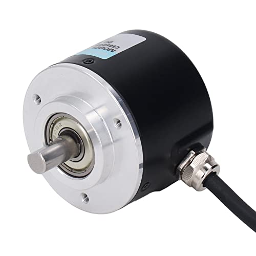 Hyuduo IP50 Rated Incremental Encoder 600P/R 50mm Push Pull Output with 6mm Shaft DC5-24V for CNC Robotics Cutting Length Control (1200P/R)
