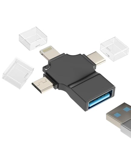 OTG�A�_�v�^�[ USB-A to Lightning Micro USB Type-C�ϊ��i3in1�j�Ή�Samsung �Ή�iPhone 15 14 13 12 Pro Max Plus �Ή�iPad Air Mini 6 Android Thunde