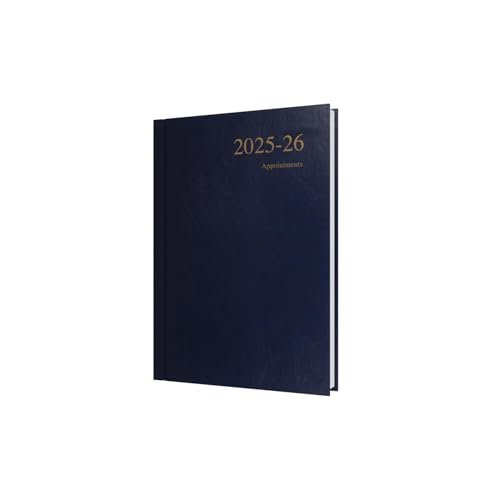 Collins 'Essentials' 12 Month Mid/Academic Year Planner, July 2025-July 2026 - ESSA51M.65-2526 -Day-to-Page Appointments Diary, A5 Hard Cover, Dark Blue