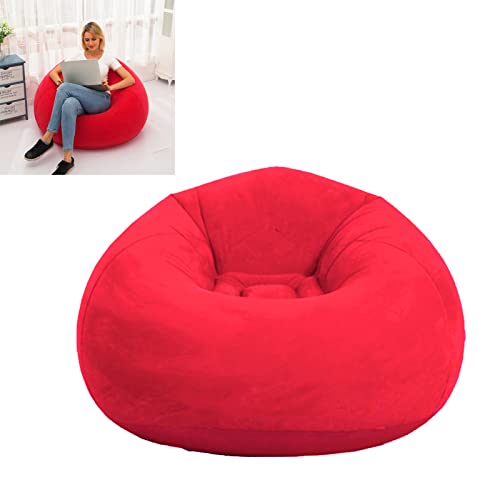 Denpetec Bean Bag Chair Sofa Lounger Flocking Pvc Lazy Inflatable Sofa Couch For Adults Home Dorm Room Living Room Comfortable Bean Bag Chair Foldable #TOP20