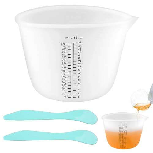 Silikon Messbecher Set 1000 ml Silikonbecher zum Gießen