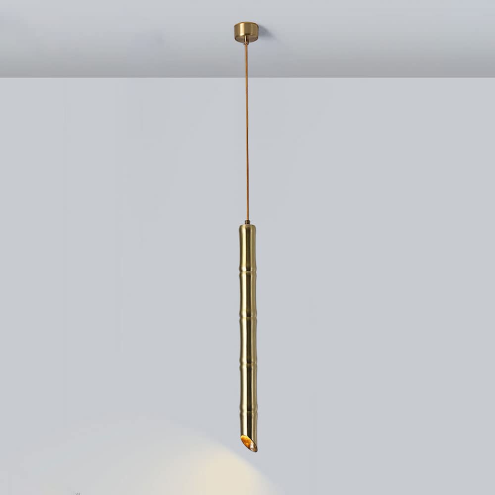 Suspension tube long LED cuivre pour sublimer votre îlot de cuisine