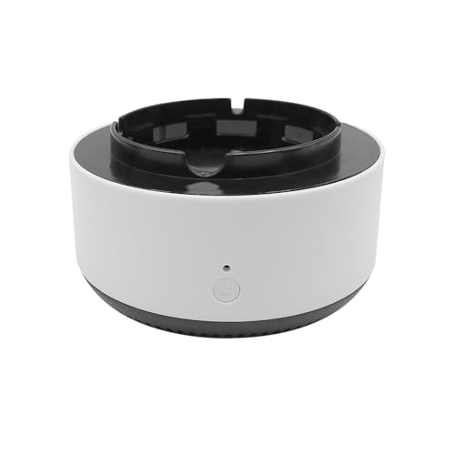 Ieron Cenicero a Prueba de Olores Purificador de Aire Electrónico Cenicero Súper Succión de 360 ° Sin Colillas y Sin Humo con Cartucho de Filtro de Repuesto de 5 Piezas