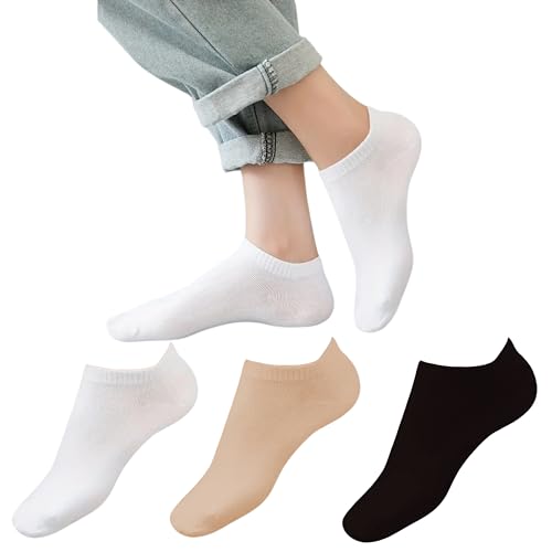 Image of Yuneek Women's Ankle Length Low Cut Cotton Socks Pack Of 3