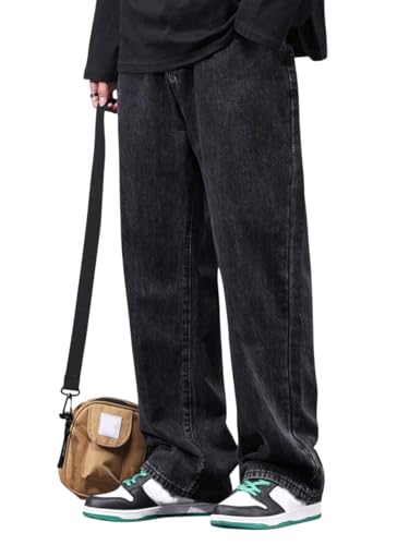 Image of dockstreet Men Baggy Denim Jeans in Pure 100% Cotton Denim || Stretchable (Jet Black) and Stretchable (Colored) Jeans || Unisex Designs||Jeans||