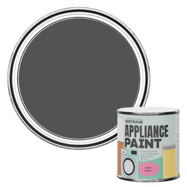 Rust-Oleum Appliance Paint in Satin Finish - Graphite 250ml - Washing Machines, Tumble Dryers, Fridges, Freezers, Dishwashers