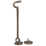 Oumefar Messing Tür Windhaken Vintage Style Fensterriegel Messing Riegel Antike Sicherheitsfenster Stehhaken Windschutz(Bronze)