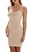 Belugue Women's Full Slip Shapewear Firm Tummy Waist Control Lace Dress Adjustable Spaghetti Body Shaper Under Dress Nude XL