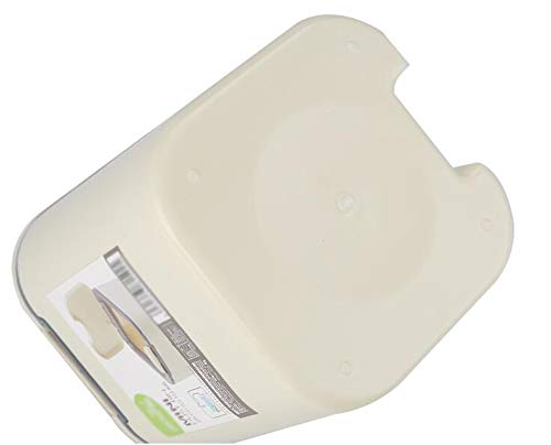 Trash Can Hflove Table Top Press Mini Plastic Small Countertop (Beige) #TOP4