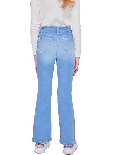 YMI Girls' Basic 1-Button Clean Hem Flare Jean3