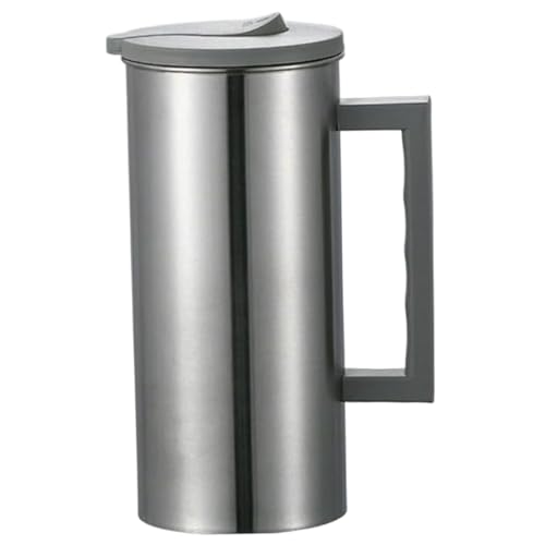 Catálogo para Comprar On-line Jarras para el té y el café de esta semana. 47 Jarra de acero inoxidable con tapa Jarra de metal 1800 ml acero inoxidable gran apertura con asa agua antideslizante para el hogar Café Té Jugo Bebidas