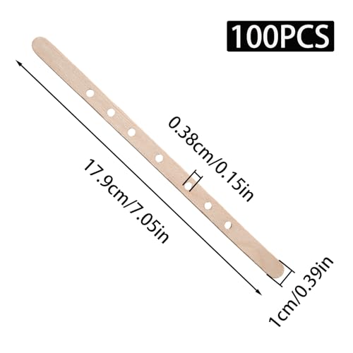 100 Soportes de Mecha de Madera para Velas con 7 Agujeros miniatura 2