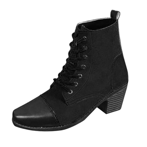 Bottines rétro à lacets pour homme en noir pointure 41 1/3 avec talon bloc