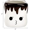 Hedume 4 Pack Ceramic Hot Chocolate Mugs, Cute Coffee Mug Set, Couple Matching Mugs, Anniversary Christmas Wedding Valentine's Day Gift