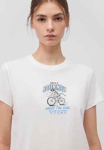 Mavi Cat Journey Tee Blouse femme en coton casual - 3