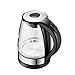 Czajnik elektryczny, 1,7L Speed ​​Roth Water Botler (BPA Free) 360 Auto Switch Gotować Suche Ochrona szkła kotła elektryczna Kocioł wodny, z wskaźnikiem LED Wewnętrzna Dno Dno,Black
