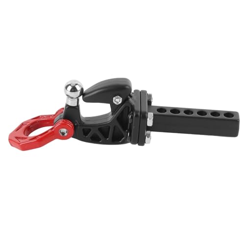 UPALDHOU RC Trailer Hitch Hitch Tow Hook Alluminio Drop Ricevitore per SCX10 Accessori Crawler RC con Attacchi di Rimorchio per Piccoli Articoli Equipaggiamento (rosso)