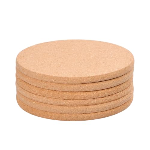 Cork Trivets for Kitchen Worktops Heat Resistant Mats for Hot Pans and Pots Non Slip Table Placemats and Coasters for Pot Holders Dishes Pans 19cm Set of 4