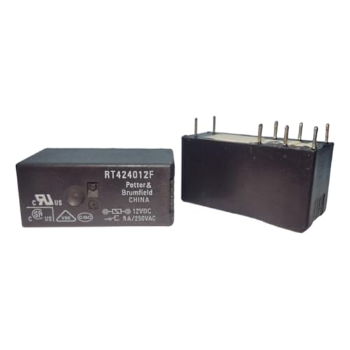 Relais RT424012F Schrack bistable 12V DC avec 2 contacts inverseurs 8A
