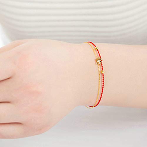 Daesar 18K Yellow Gold Bracelet, Charm Bracelet For Girls Cherry Blossoms Bead Jewellery Bracelets Gold #TOP2