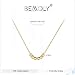 Gold Beads Necklace, Women 14k Gold Plated Cute Fashion Dainty Necklace Tiny Beads Chain Penadant Necklace Minimal Jewelry