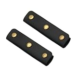 Wynrzyj 1 paio di coperture per maniglie da viaggio in pelle PU, per borse da viaggio e valigie, elegante morbida e morbida, protezione alla moda, Nero