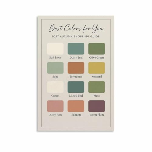 Soft Autumn Colour Palette Poster Neutrals Warm Shades Fashion Design