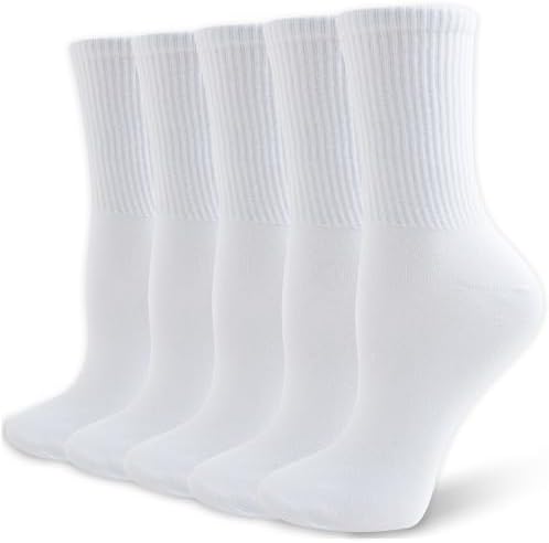 Wamicu Socken Damen 5/10 Paar Dünne Tennissocken Sportsocken Baumwollsocken | Laufsocken Wandersocken Atmungsaktive Strümpfe, EU 35-38/39-42