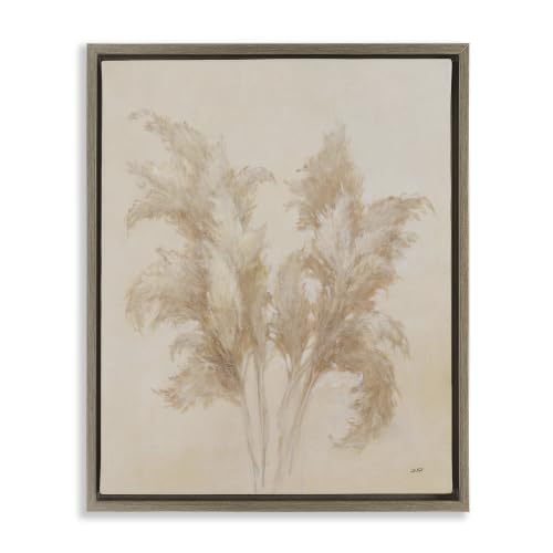Abstract Botanicals Reed Pampas, 25 x 31 Inch Canvas in Floater Frame