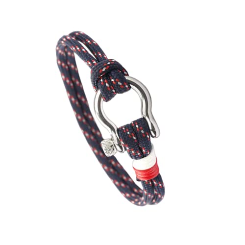 BIYONGDE Dark Blue Nautical String Sailor Rope Wrap Bracelet Wristband