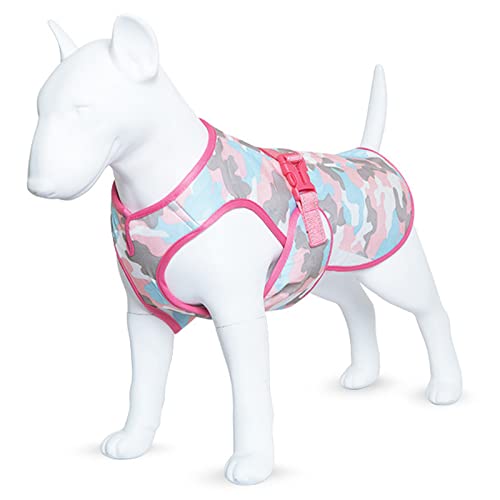 Chaleco de enfriamiento para perros pequeños con arnés de camuflaje ajustable
