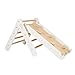 Produktbild MEOWBABY Klettergerüst für Kinder - Indoor Kletterdreieck mit Rutsche, Montessori Spielgeräte Pikler aus Holz, Weiß