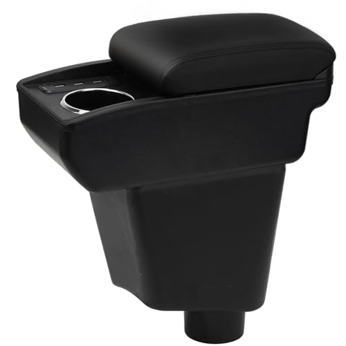 for Renault Clio 4 Armrest for Renault Clio 3 Iii Iv Car Centre Console Armrest Box Large Capahonda City Car Retrofit Arm Rest Storage Box Interior Parts with USB Port