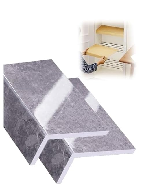 Wire Shelf Covers for Pantry,Faux Wood Shelf Liners,PVC Composite Board Wire Rack Covers for Cabinet/Rental Home/Kitchen,Set of 2(Light Grey,39x9x2in/99x23x5cm)