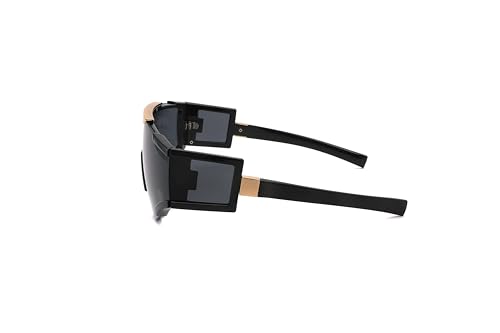 Lula Steampunk Large Frame Sunglasses Metal Frame Flat Top Vintage Glasses For Men Women Gifts4