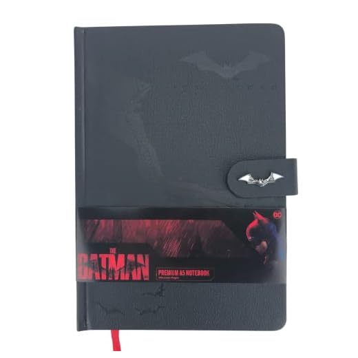 Pyramid International The Batman - Cuaderno de piel A5 con diseño de símbolo de batman, producto oficial