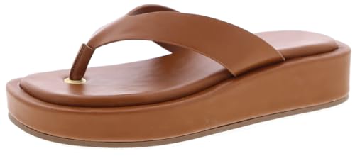 Image of TruFox Women's Platform Flip Flops Wedge Sandals Comfortable Soft Cushion Slip on Summer Beach Thong