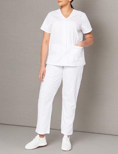 Casaca sanitaria frontal a presión Adar texturizada de mujer 7