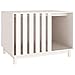 BARULUOAKLIFE White Solid Pine Wood Medium Durable Dog House for Medium Dogs, Indoor Outdoor Pet Shelter with Easy Assembly, Weather-Resistant and Minimalist Design for Bulldogs