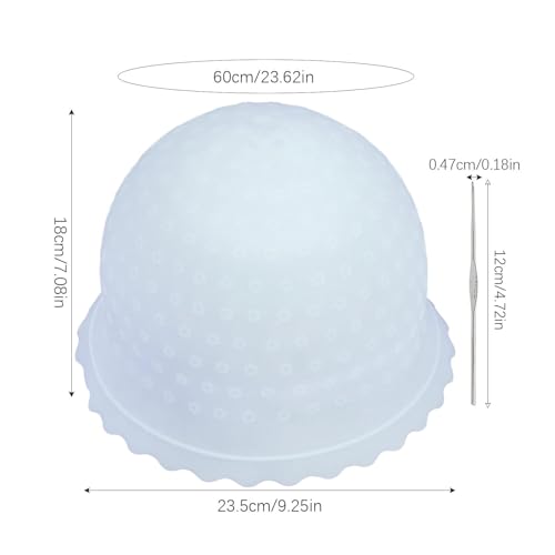 Tampas de realce de silicone para cabelo, touca de realce de silicone - Boné de glacê de cabelo de s