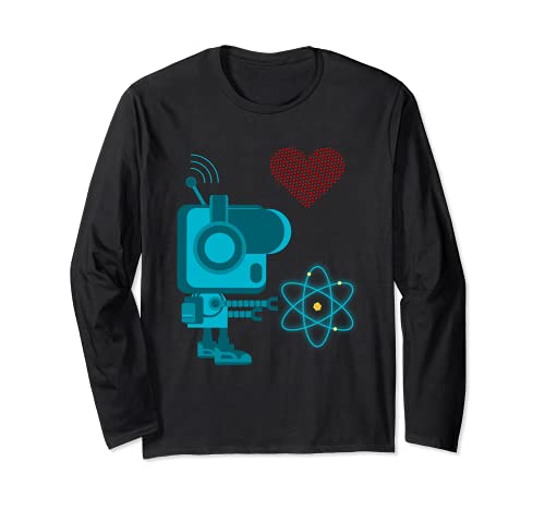 Amante de la Ciencia Robot Energía Atómica Amor Física Nerd Manga Larga